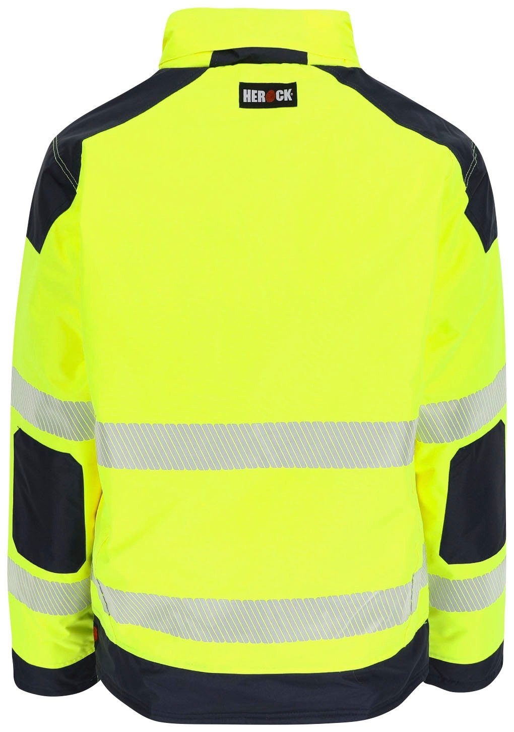 Herock Arbeitsjacke Hodor HIGH VIZ Regenjacke, atmungsaktiv, winddicht, viele Reissverschlusstaschen