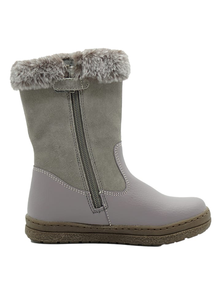 lamino Leder-Boots in Grau günstig kaufen
