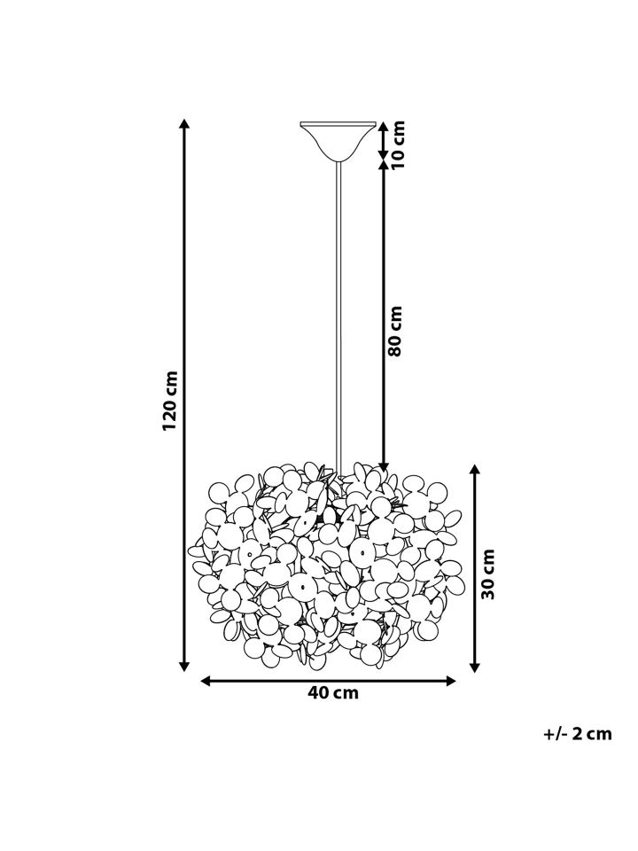Beliani Pendelleuchten LAMONE in Weiß - (W) 40 x (H) 120 x (L) 40 cm günstig kaufen onesize