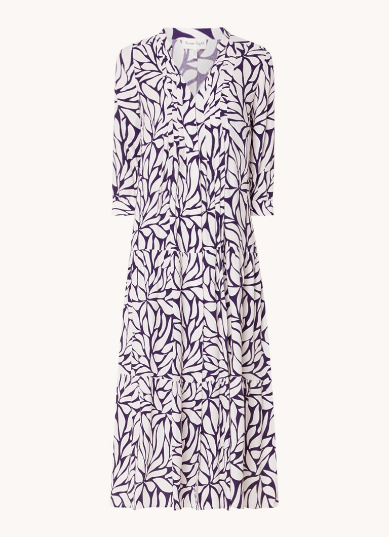 Vestido túnica midi con escote en V estampado Phase Eight Penele.