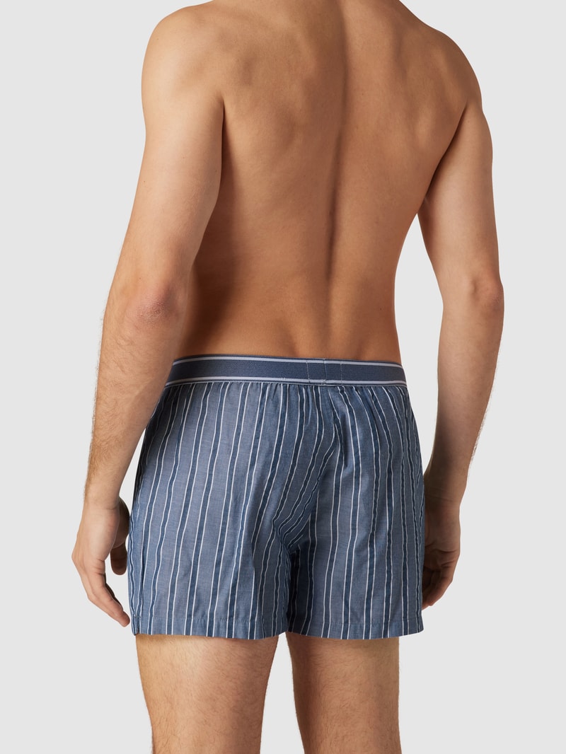 Boxershorts mit Label-Print in blau