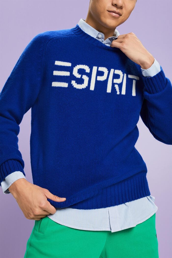 Logo-Pullover aus Wolle und Kaschmir