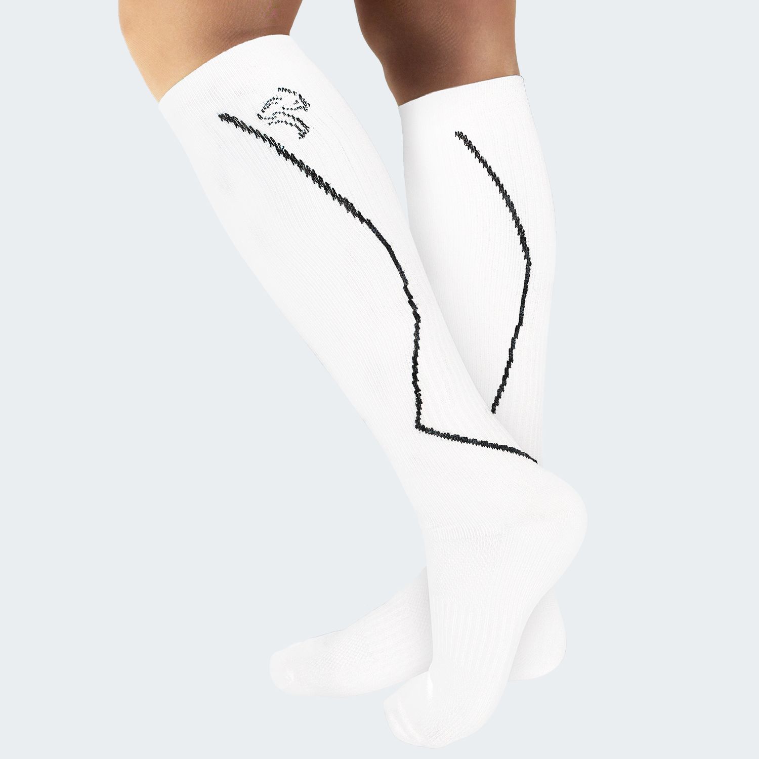 Black Snake Compression Fit Sport Blue Laufsocken