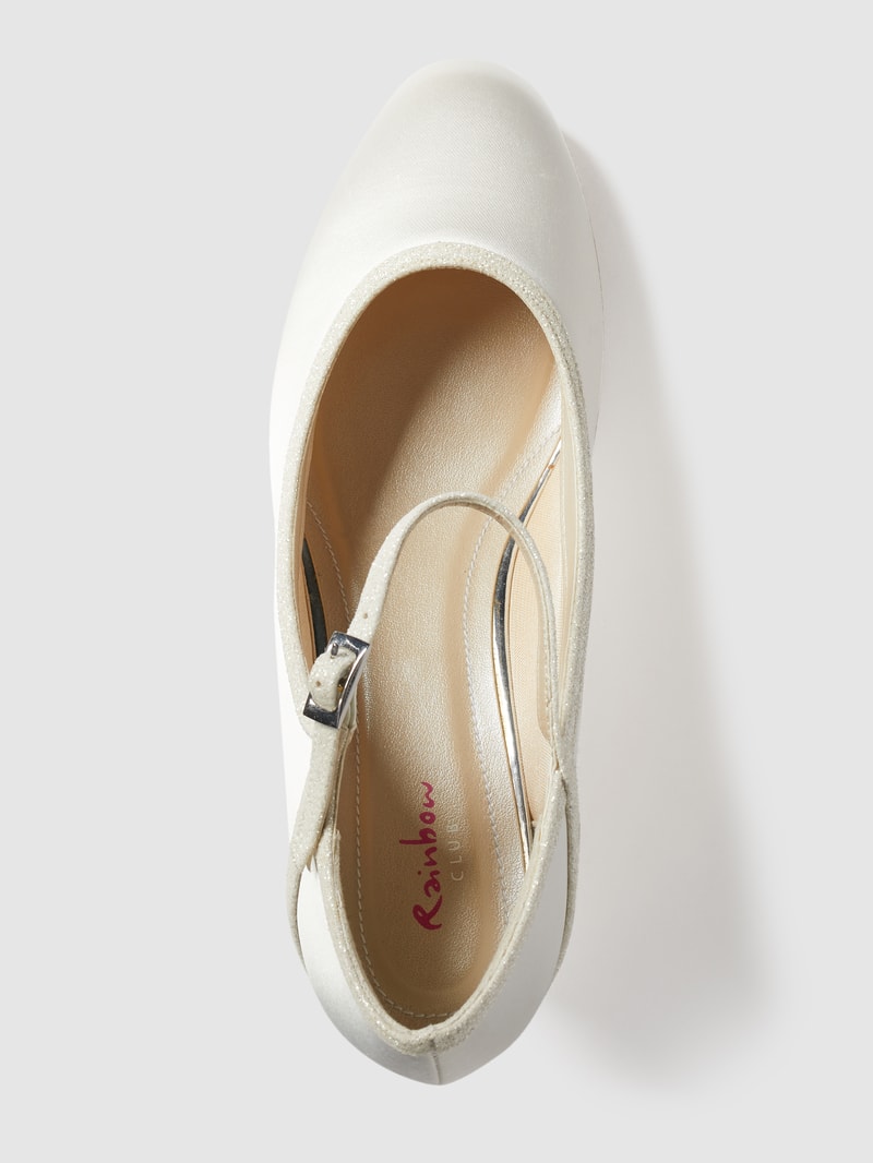 Pumps aus Satin in offwhite