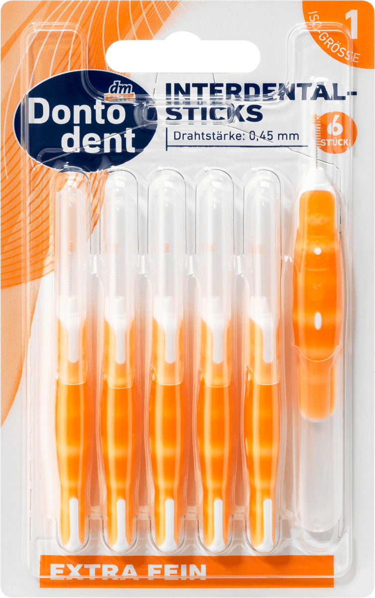 Interdentalbürsten orange 0,45 mm ISO 1, 6 St