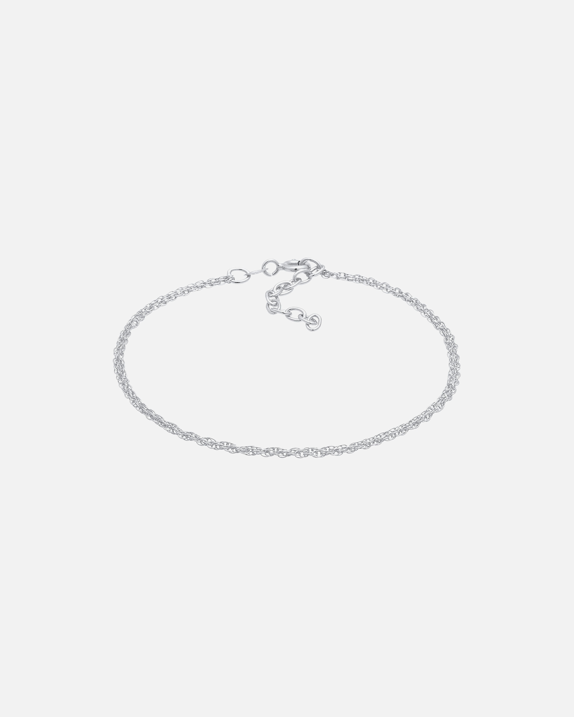 Elli Damen-Gliederkette aus 925er Sterlingsilber: Rund, dünn, gedreht und verstellbar.