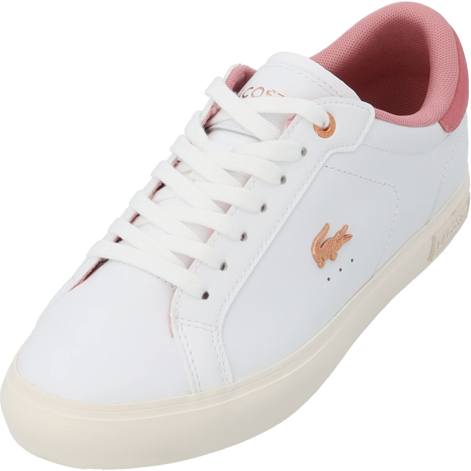 Lacoste Powercourt 47SFA0081, Schnürschuhe, Damen, weiß / light pink