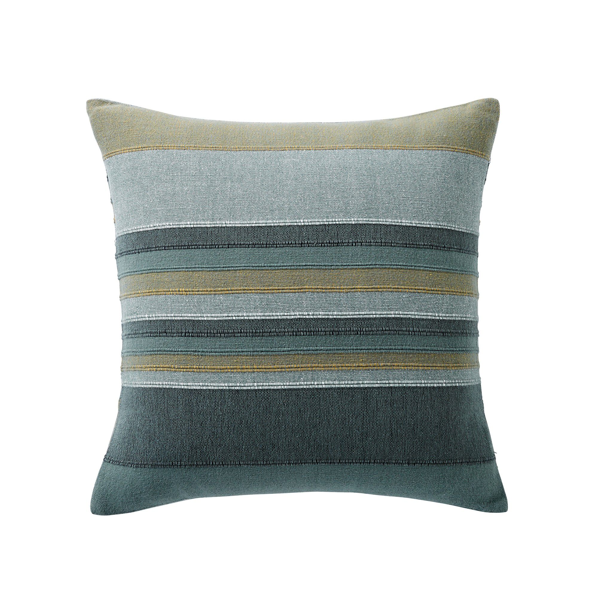 Housse coussin multicolore coton tissage artisanal