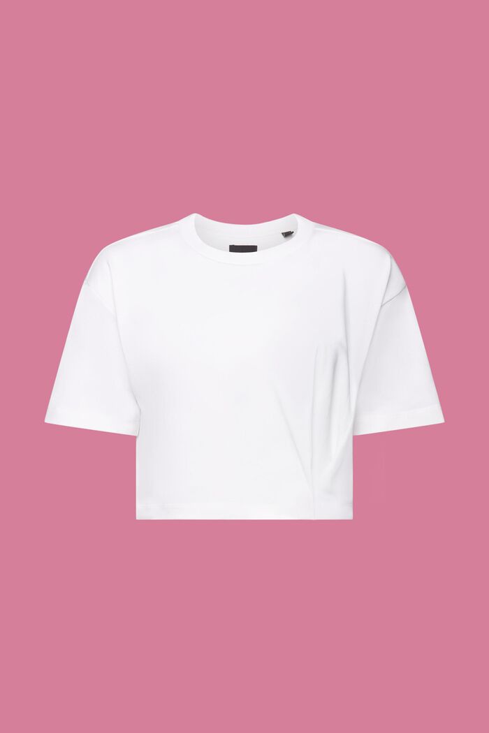 Verkürztes T-Shirt mit Rundhalsausschnitt