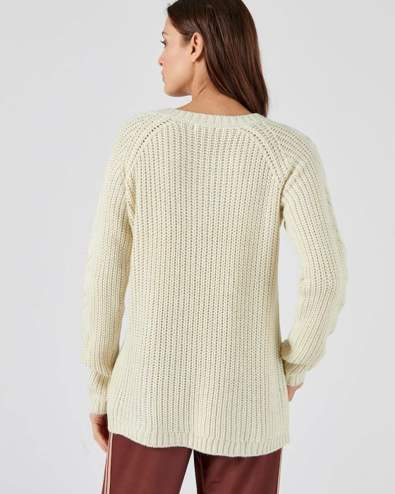Pull en maille perlée et torsadée Thermolactyl