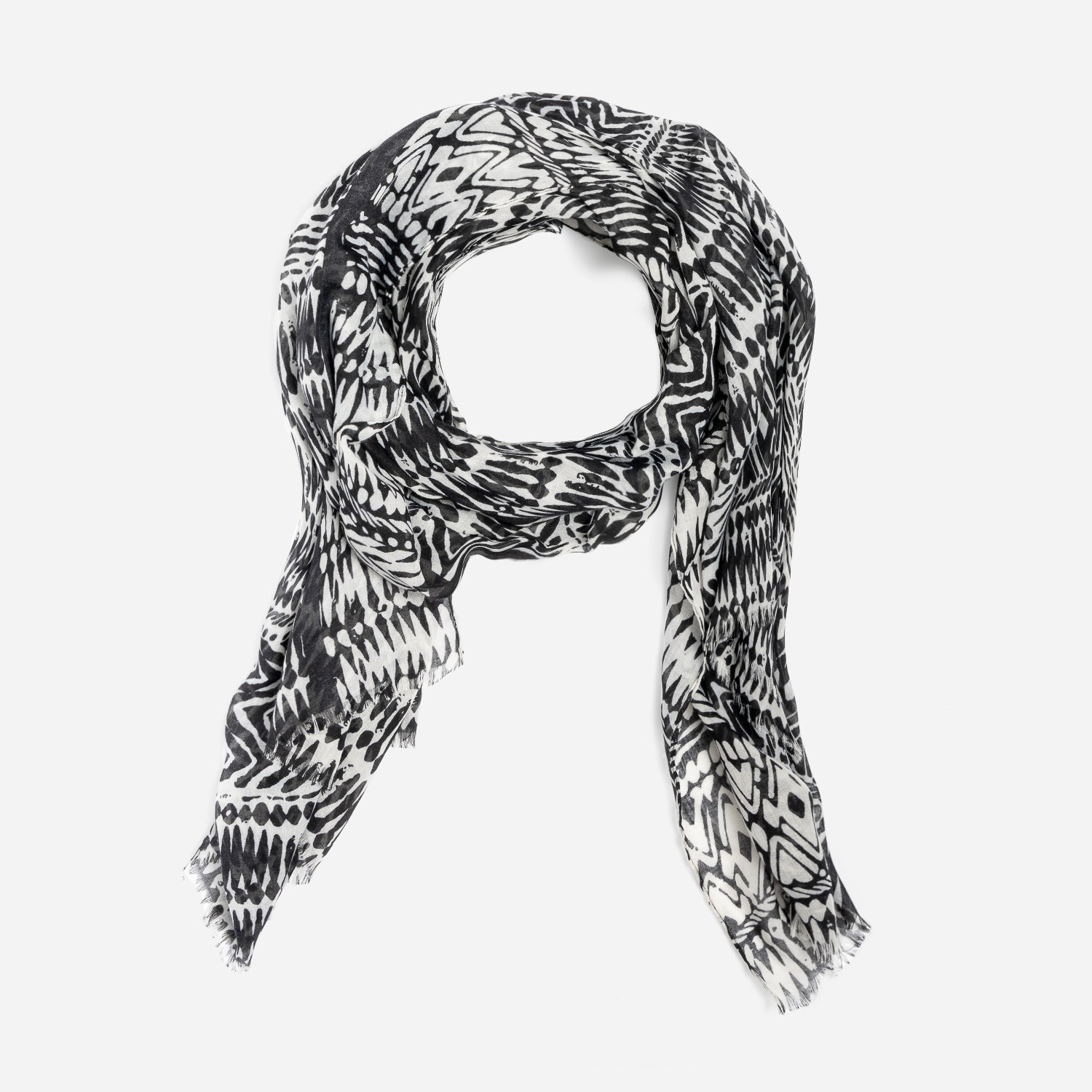 Foulard noir et blanc