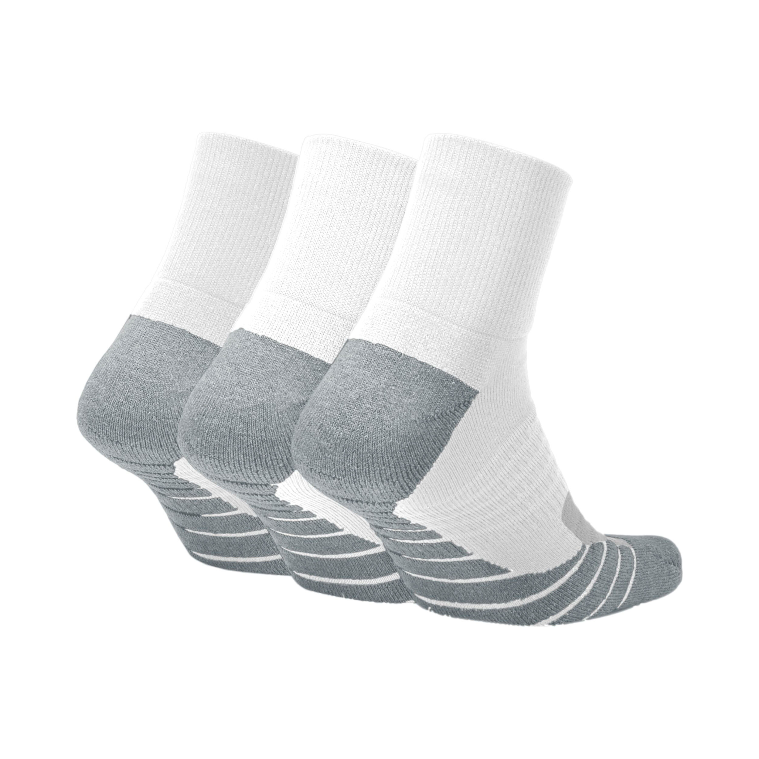 Dry Cushion Quarter Sportsocken 3er Pack - Weiß, Grau