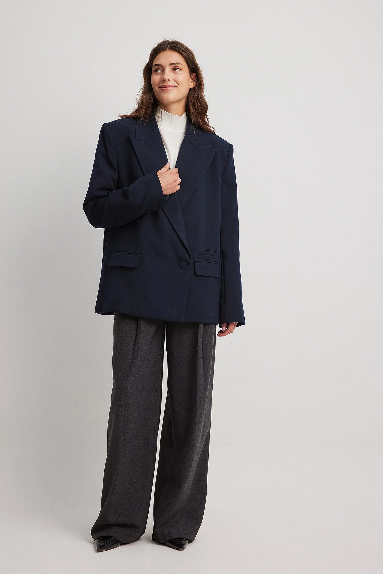 Gefütterte Oversize-Blazerjacke