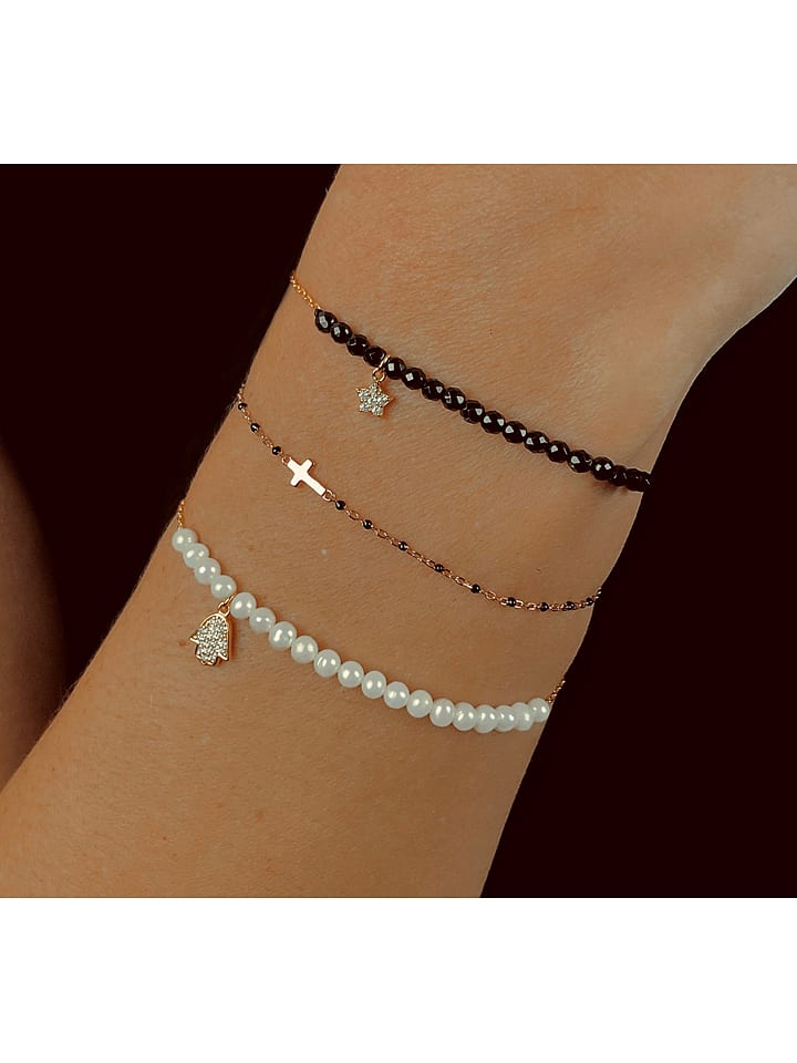 DI GIORGIO Rosévergold. Armkette mit Edelsteinen günstig kaufen onesize