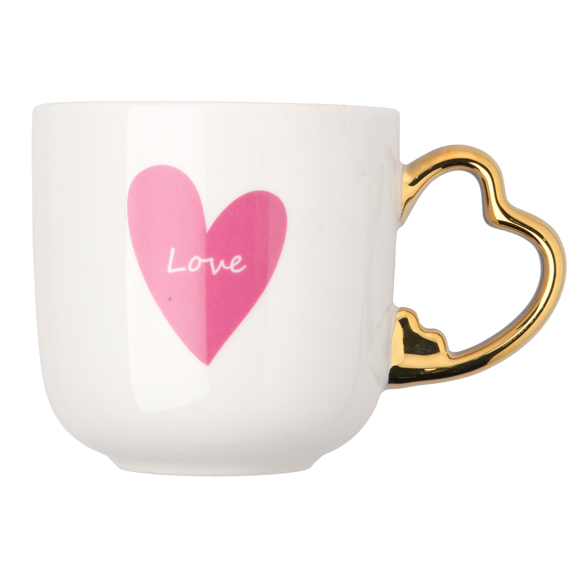 Tasse mit Herz und Schrifzug
