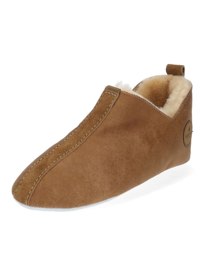Shepherd Hausschuhe in Cognac günstig kaufen