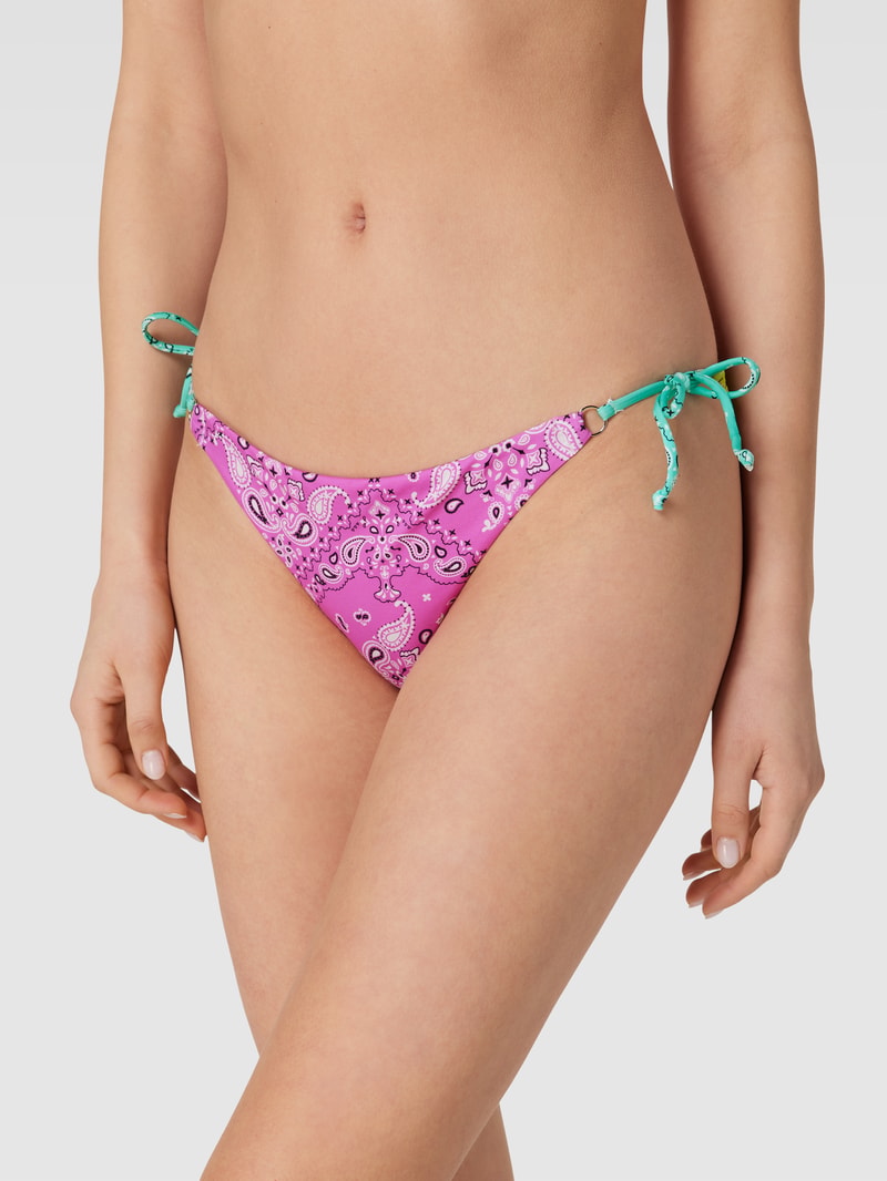 Bikini-Slip mit Allover-Muster Modell 'WAPA' in fuchsia