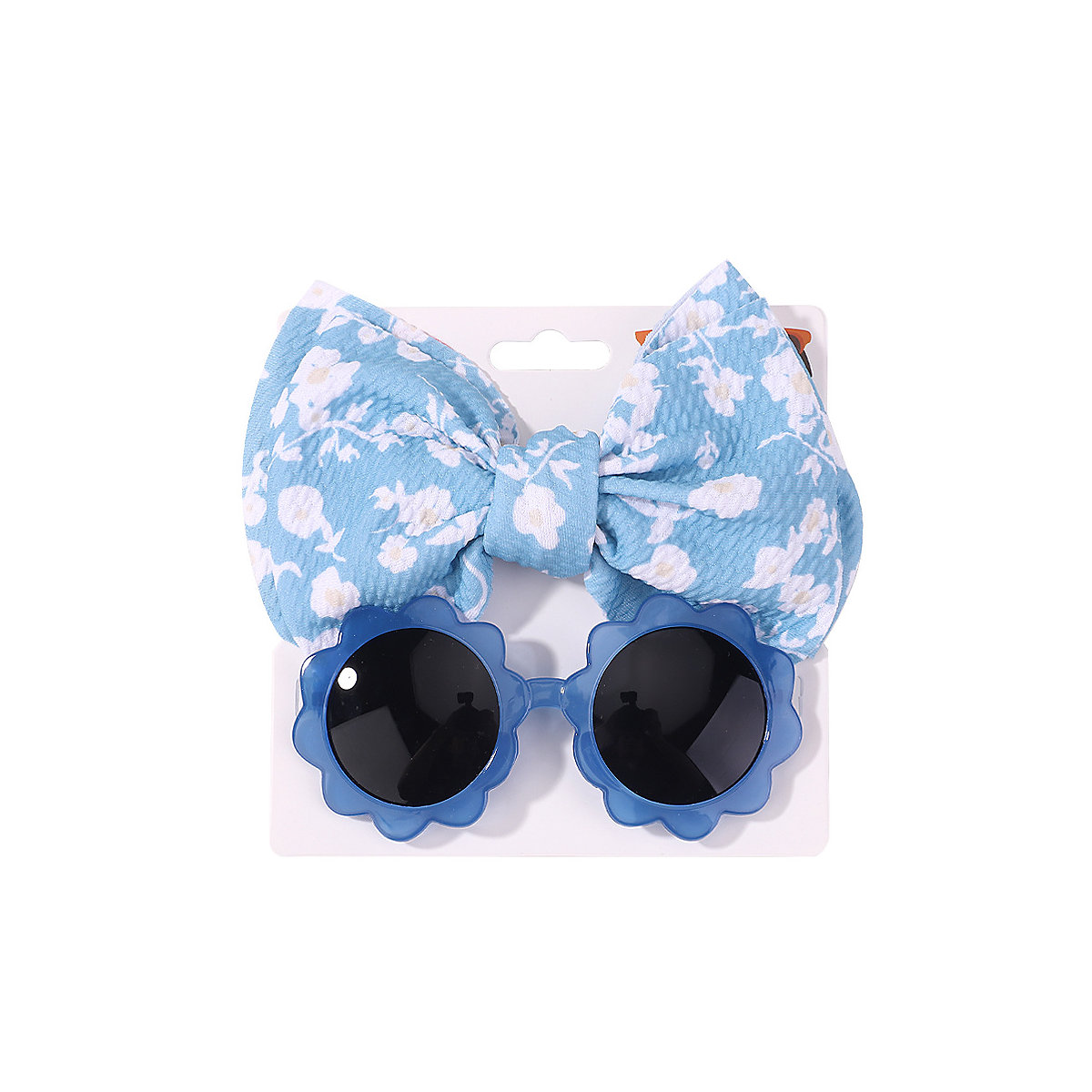 Kinder-Sonnenbrillen-Set mit bedrucktem Schleife-Stirnband Haarschmuck-Set für Kinder