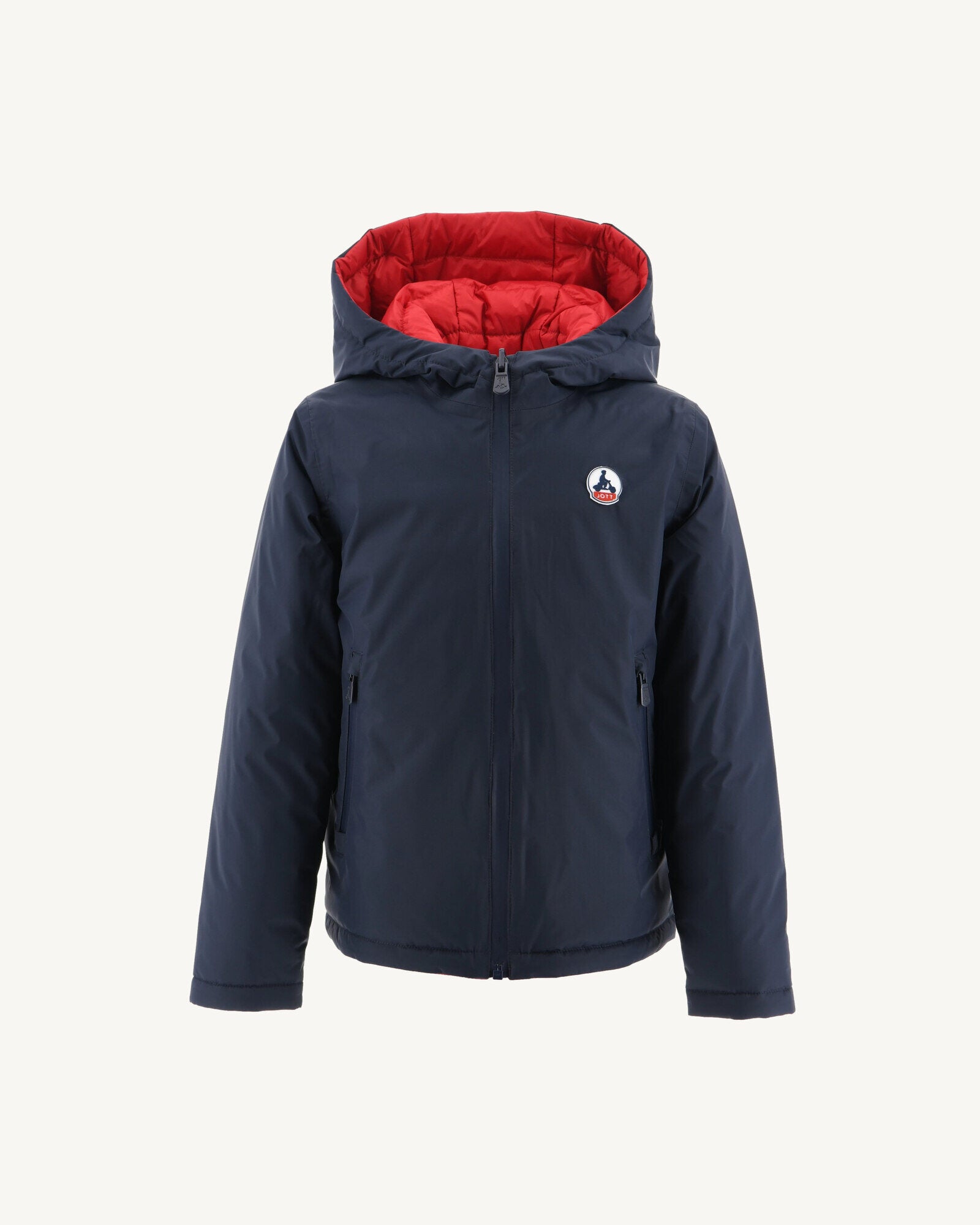 Doudoune réversible à capuche enfant Marine/Rouge Zurich