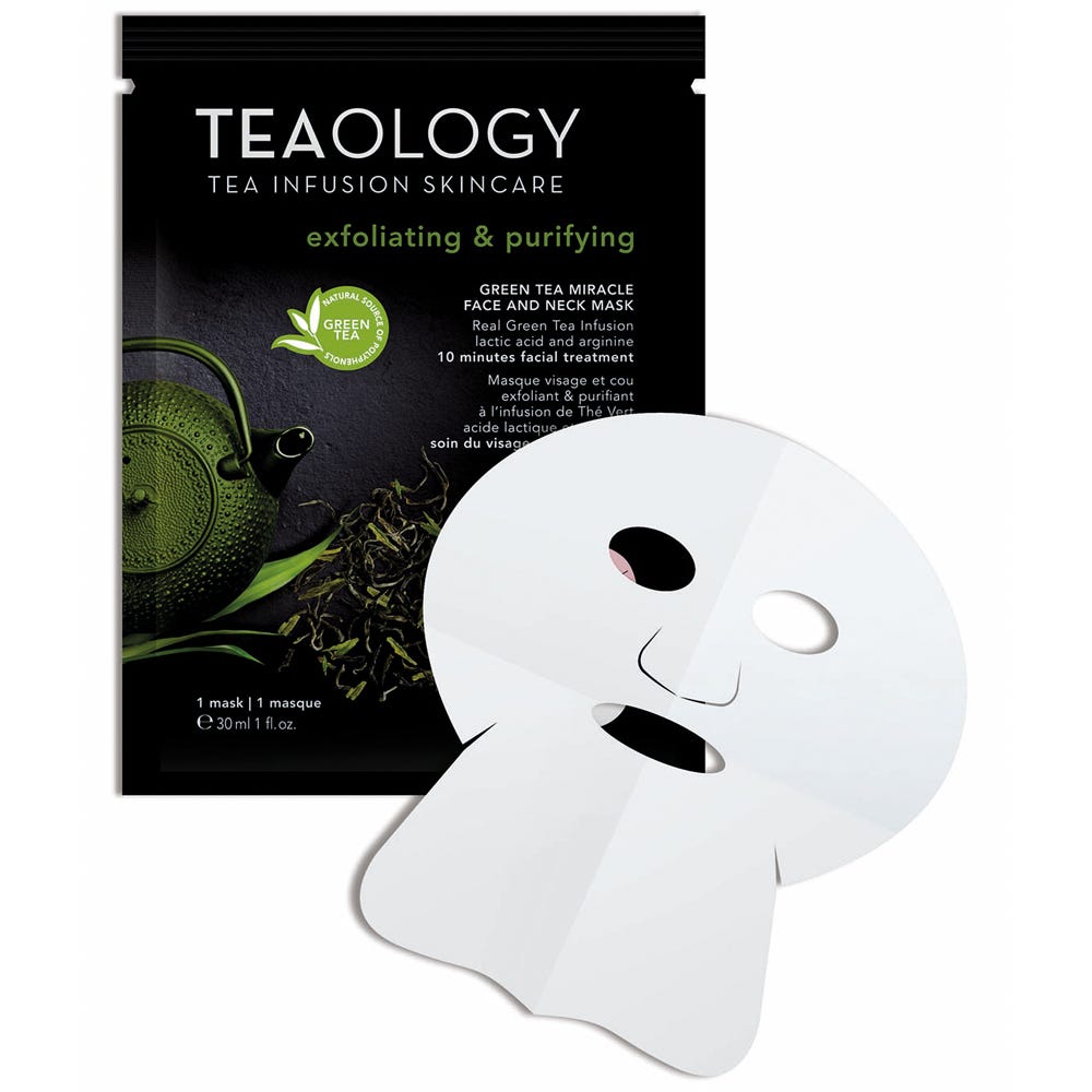 Teaology Green Tea Miracle Face & Neck Mask 6x 30 ml