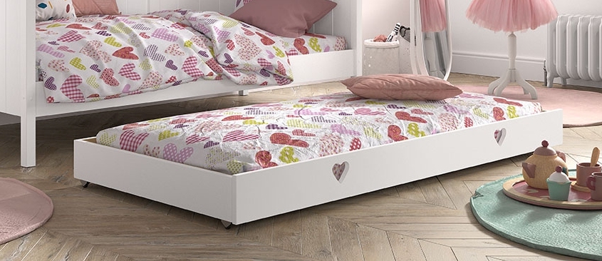 VIPACK Bettschublade zu Hausbett Amori, Innenmaß 90 190 cm, auf Rollen, Ausf. Kiefer