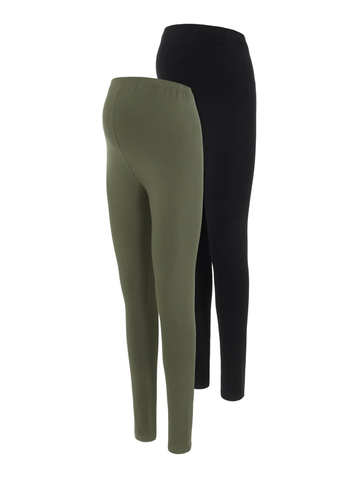 mama licious Umstands Leggings im 2-er Pack MLEMMA in Schwarz-Petrol günstig kaufen XS