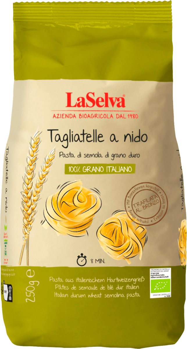 Nudeln, Tagliatelle aus ital. Hartweizengrieß, 250 g
