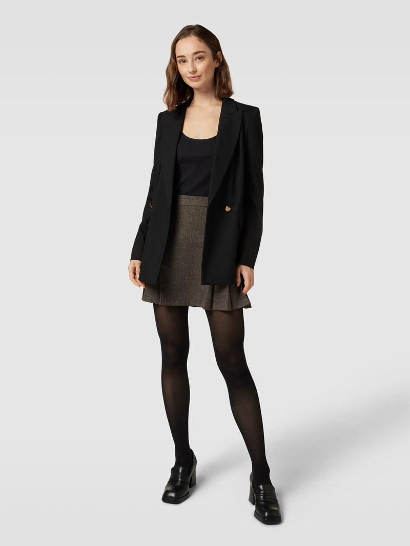 Longsleeve mit tiefem Rundhalsausschnitt in schwarz