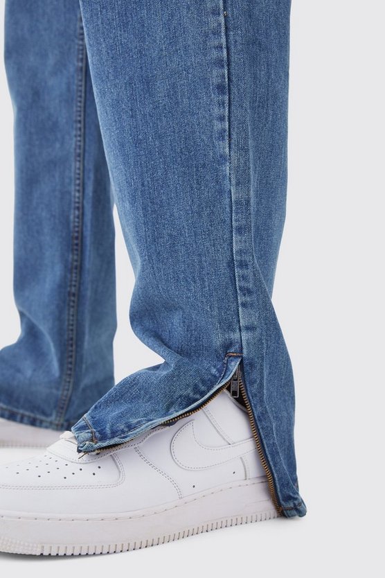 Tall lockere Jeans mit Reißverschluss-Saum