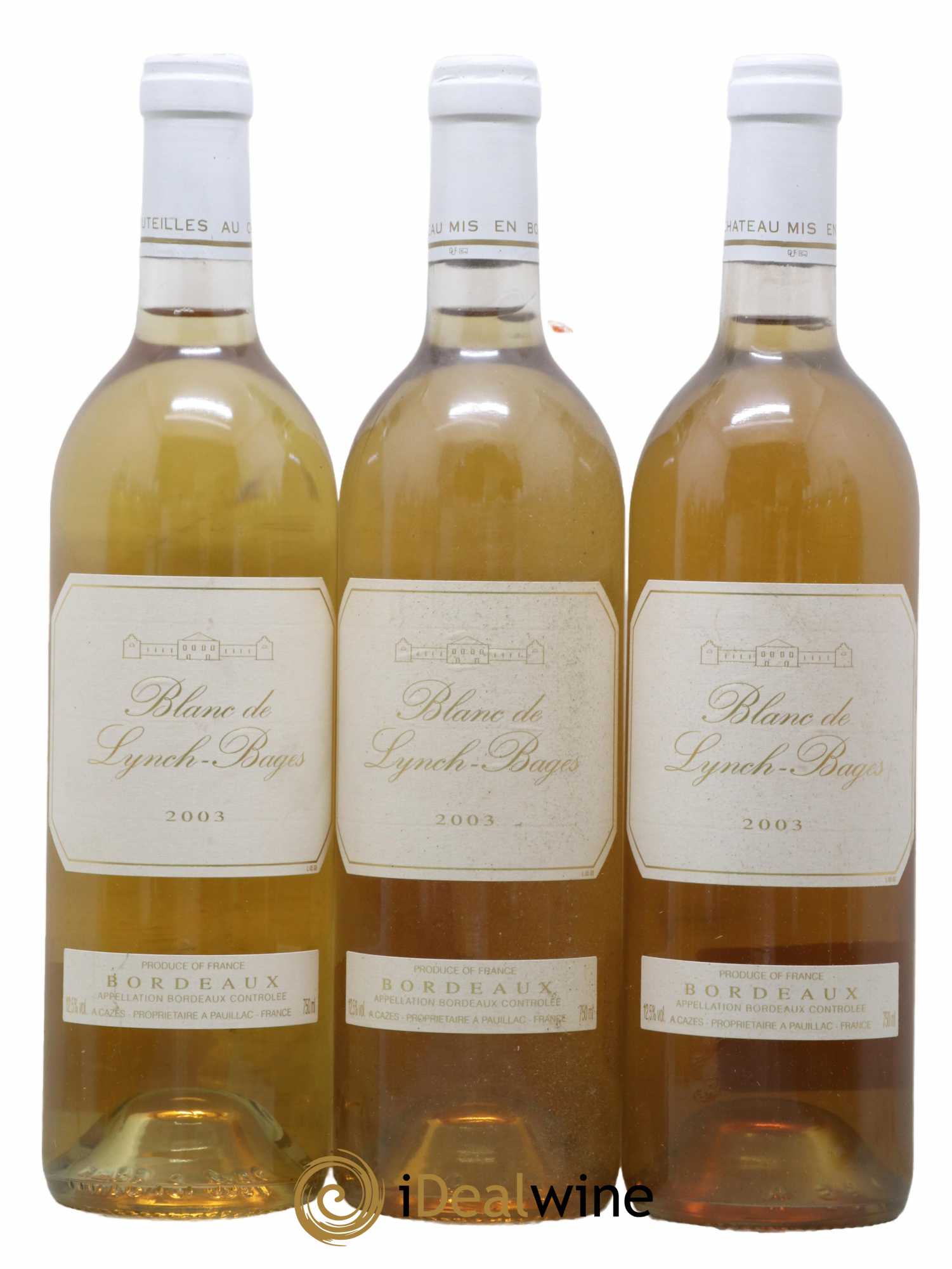 Blanc de Lynch Bages  2003 - Lot de 12 Bouteilles