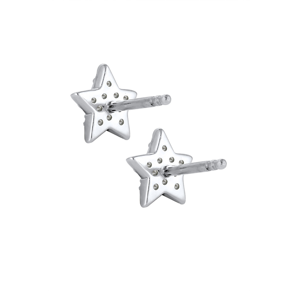 Elli Elli Boucles d'Oreilles Sterne Astro Trend Kristalle 925 Silber Boucles d'oreilles
