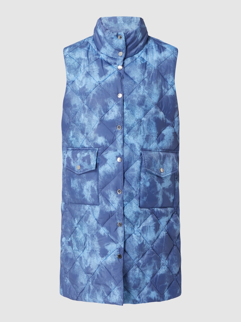 Steppweste in Batik-Optik Modell 'Olga' in blau
