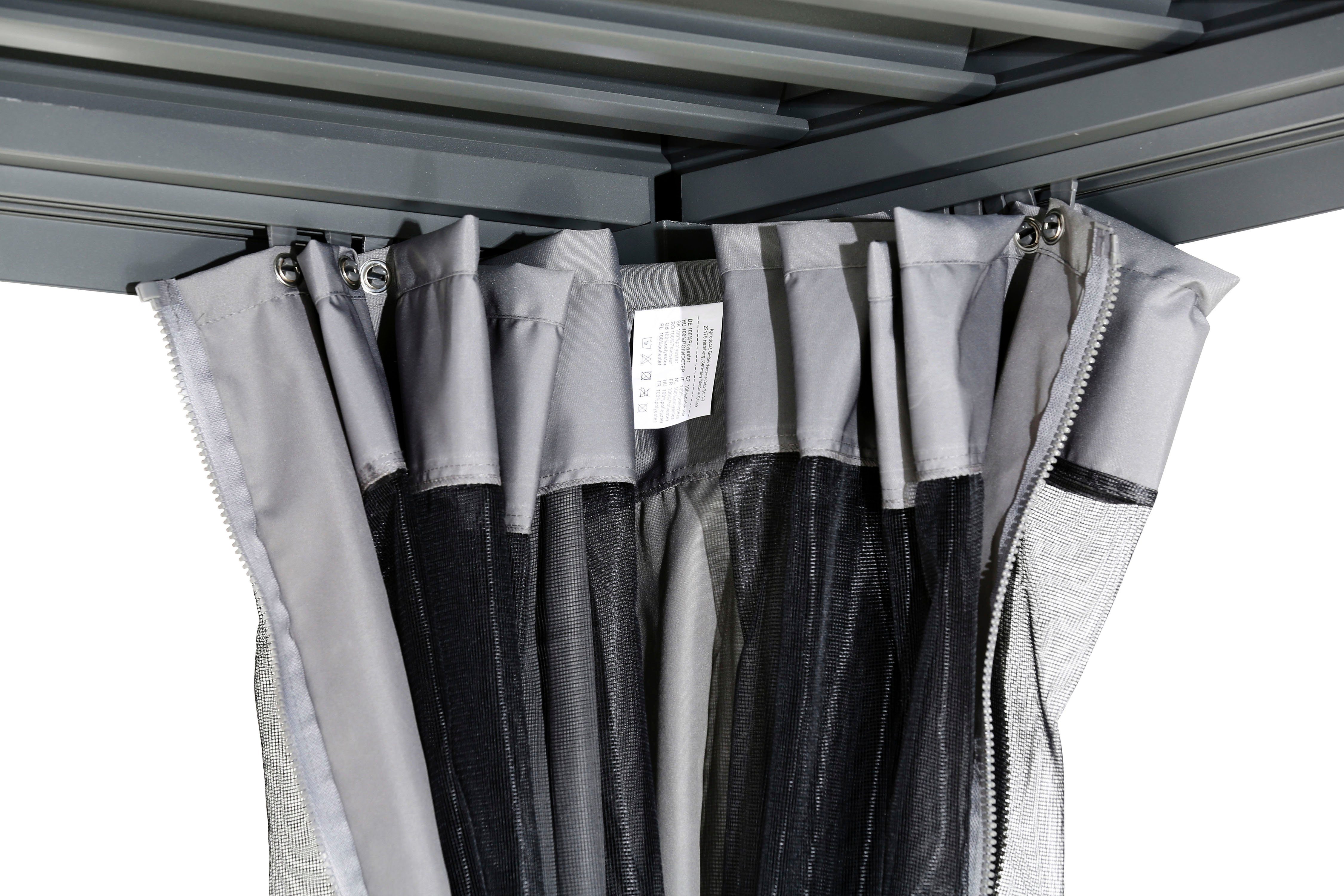 KONIFERA Pavillon Palma, mit 8 Seitenteilen, (Set), Pergola, mit Lamellendach, BxT: 300x300 cm oder 400x300 cm