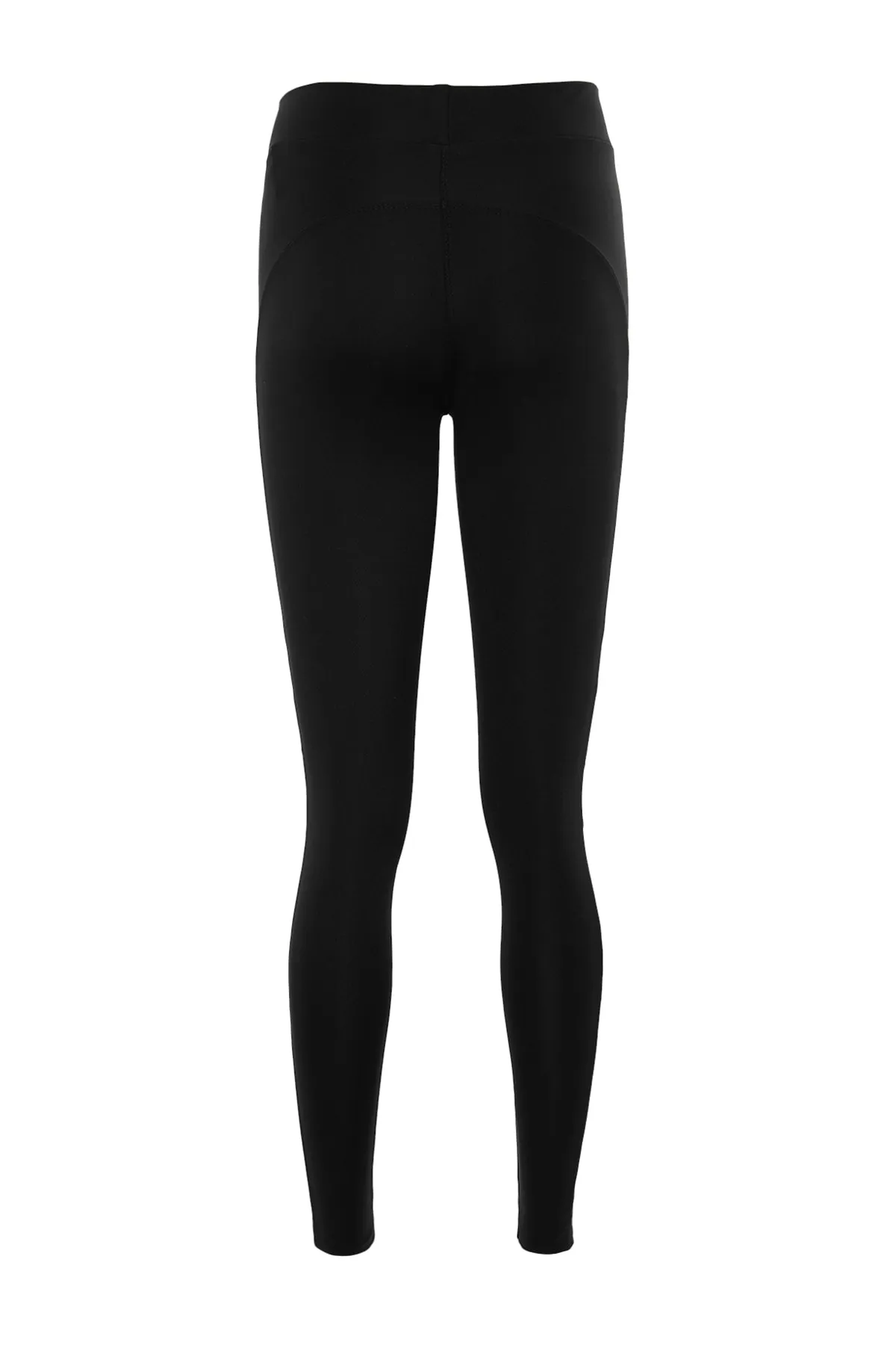 Trendyol Collection  Gestrickte Sport-Leggings in voller Länge aus schwarzem Tüll mit detaillierten Details TWOAW20TA0023