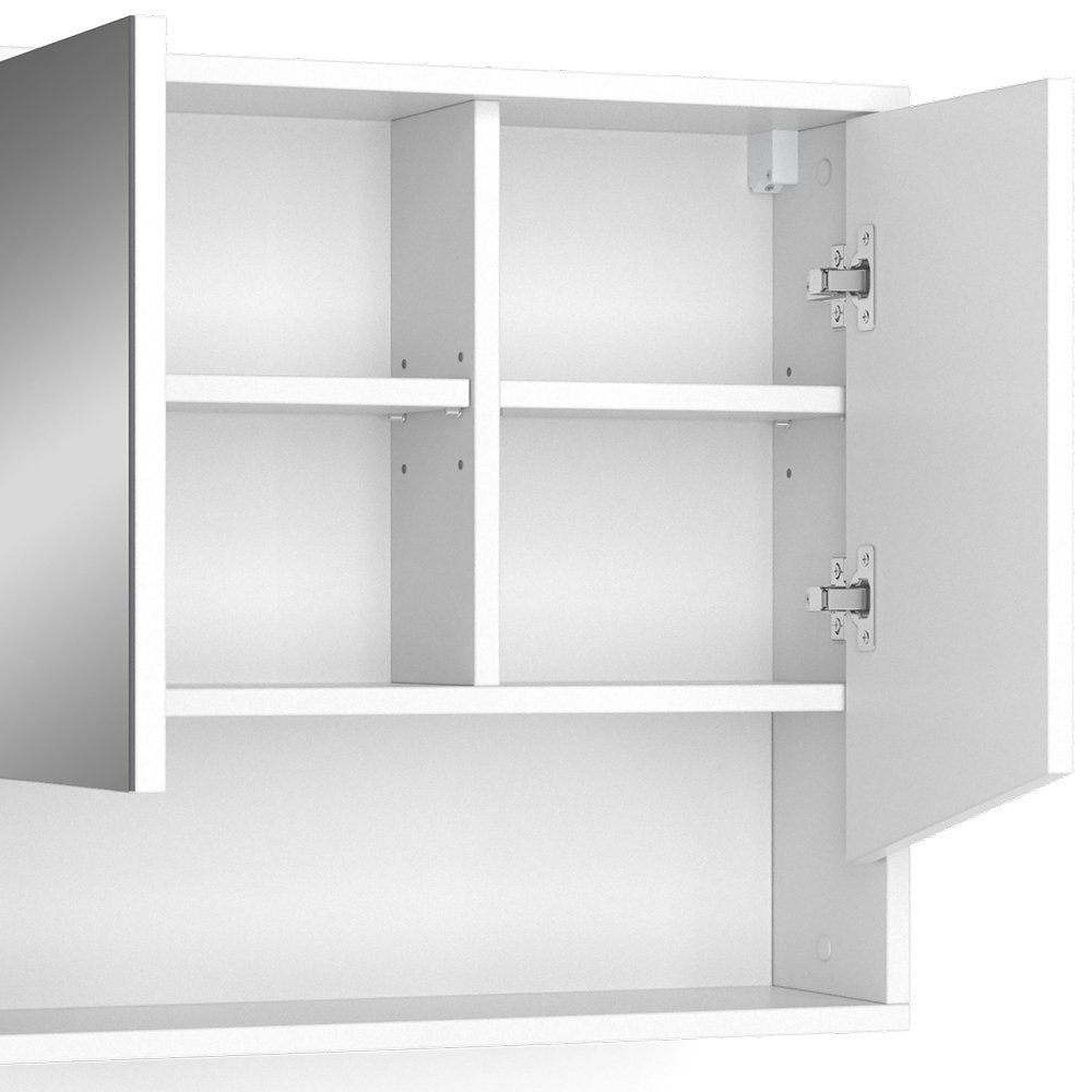 Vicco Spiegelschrank Badspiegel Badschrank IRIDA 60 x 55 cm Weiß