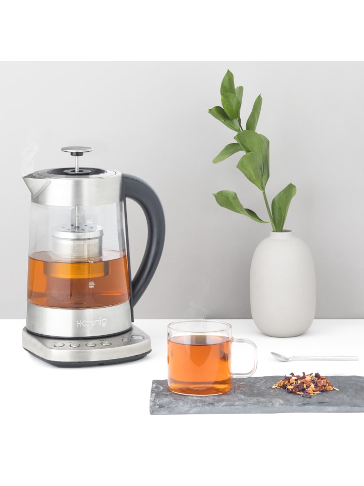 HKoenig Wasserkocher mit Teefilter TI700  in Silber günstig kaufen onesize