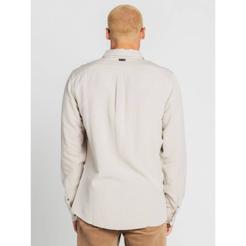 RUSTY OVERTONE LONG SLEEVE LINEN SHIRT Langarmhemd Herren