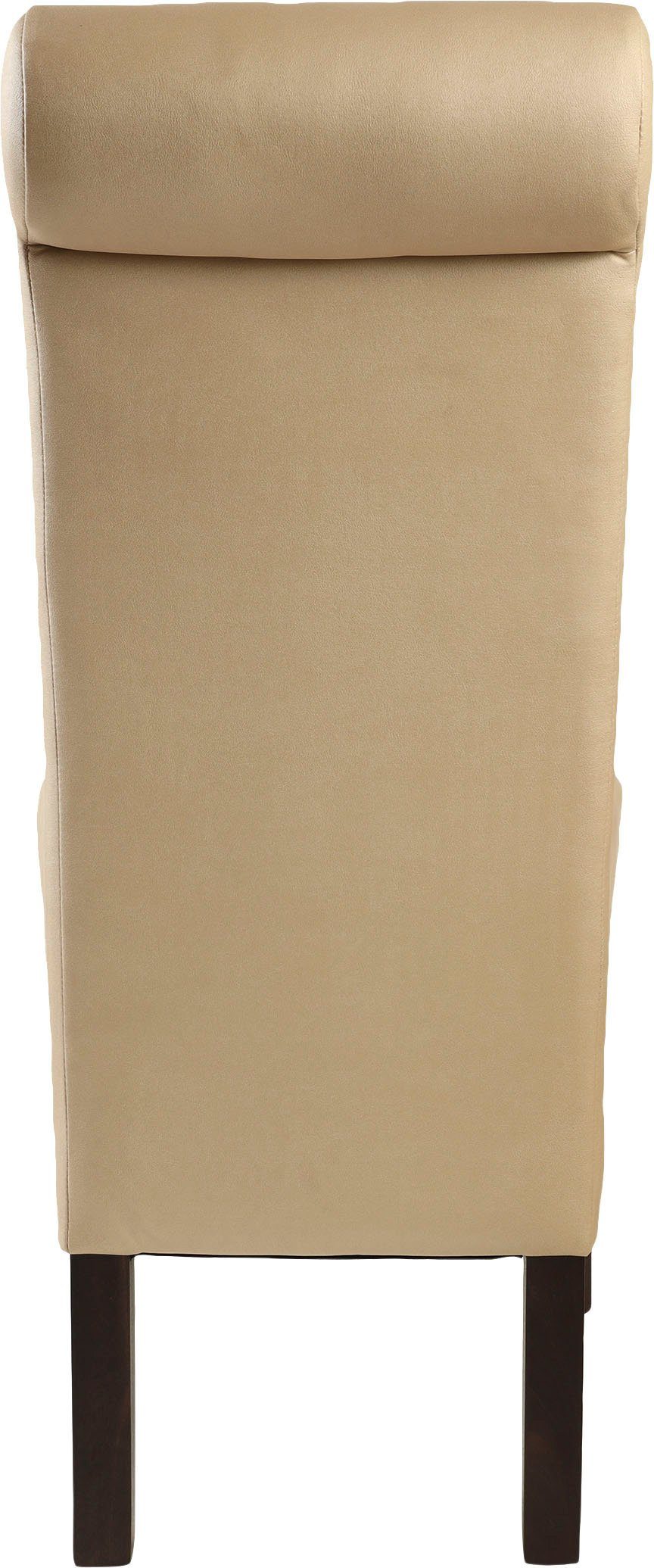 Home affaire 4-Fußstuhl Rito (Set, 2 St), Gestell Buche natur oder wenge lackiert