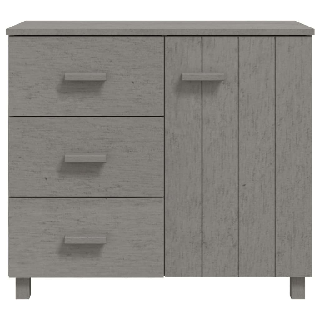 vidaXL Sideboard Sideboard HAMAR Hellgrau 90x40x80 cm Massivholz Kiefer (1 St)