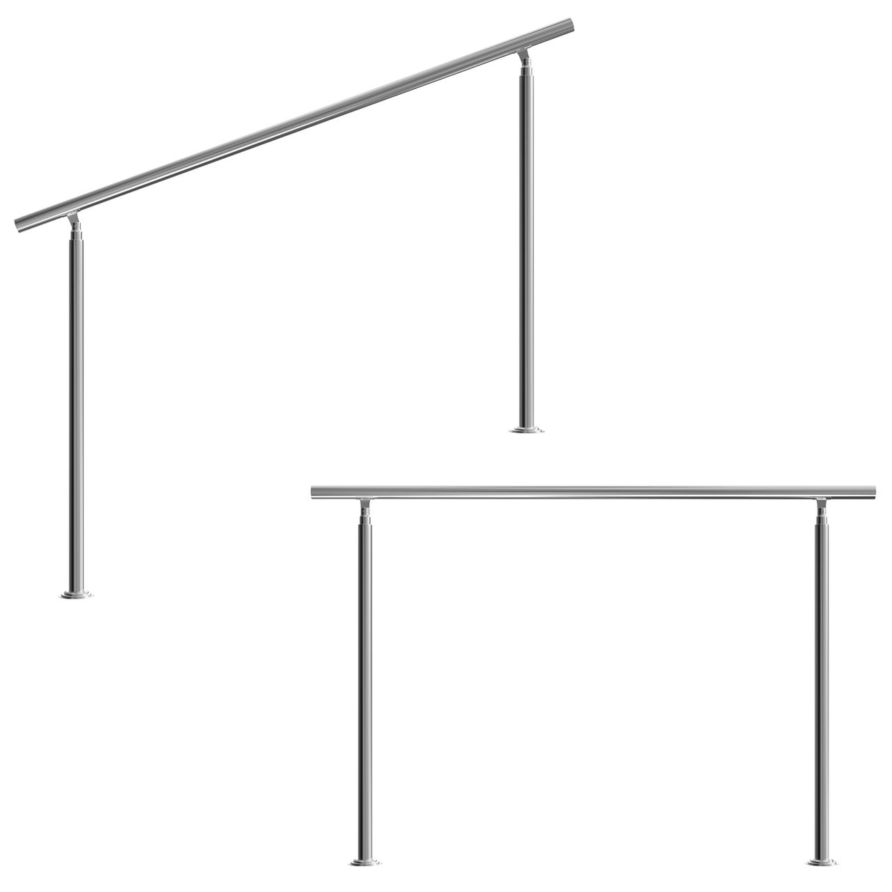 Casaria monzana® Treppengeländer Edelstahl 160cm