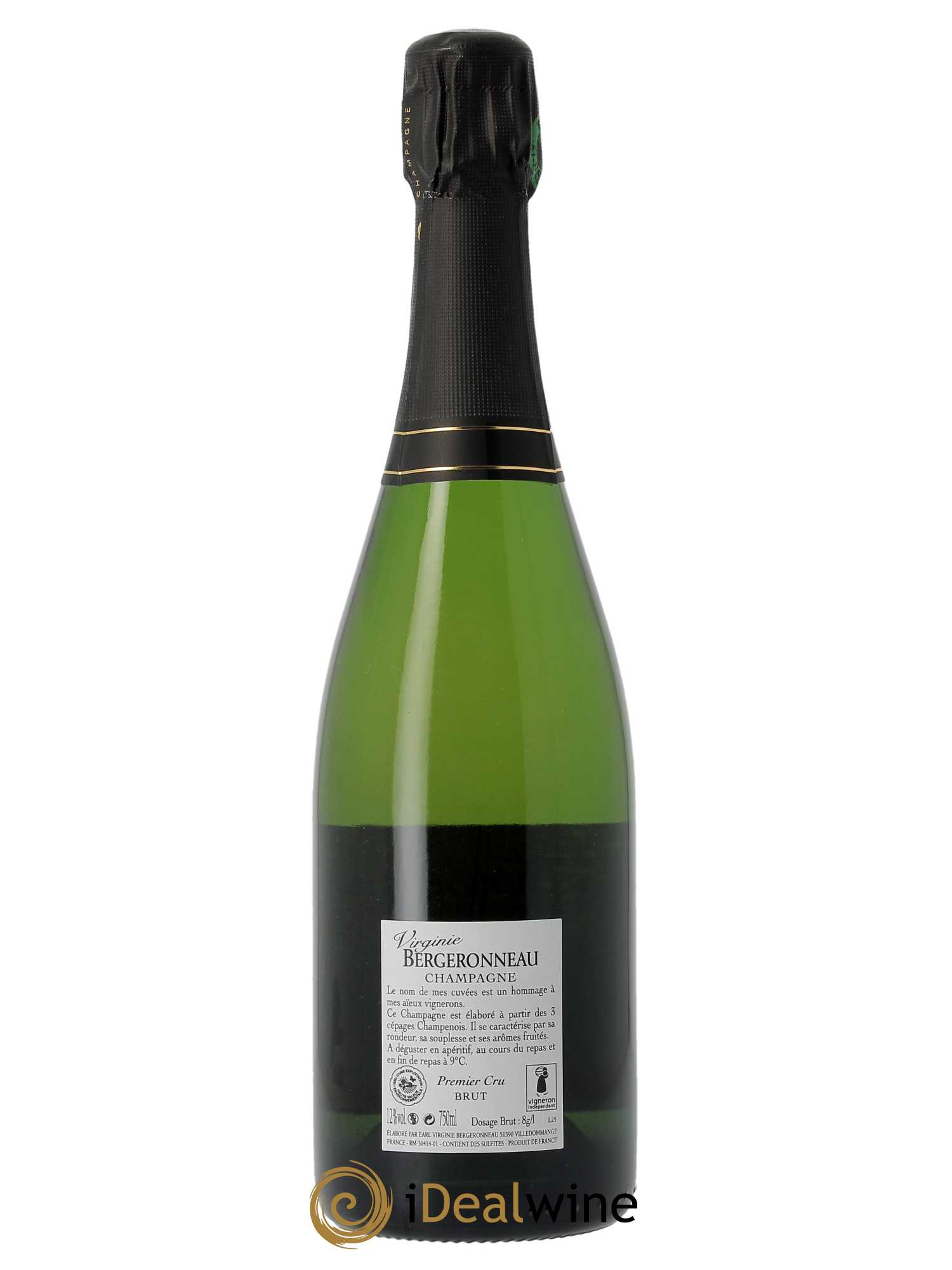 Cuvée Jeanne Brut Premier Cru Virginie Bergeronneau   - Lot de 1 Bouteille