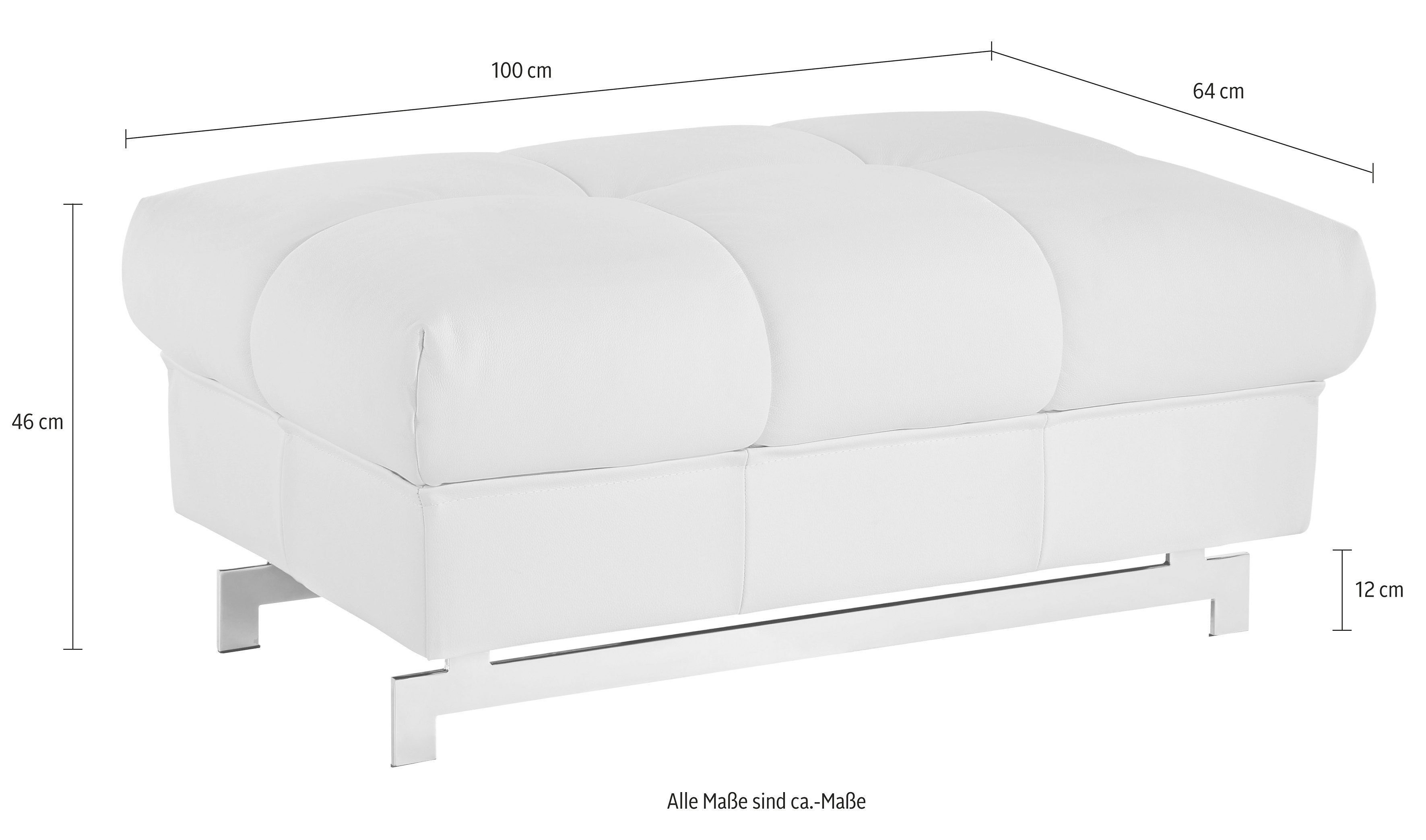 COTTA Polstergarnitur Chef, (Set), bestehend aus 2-Sitzer und Hocker, mit Kopfteilverstellung