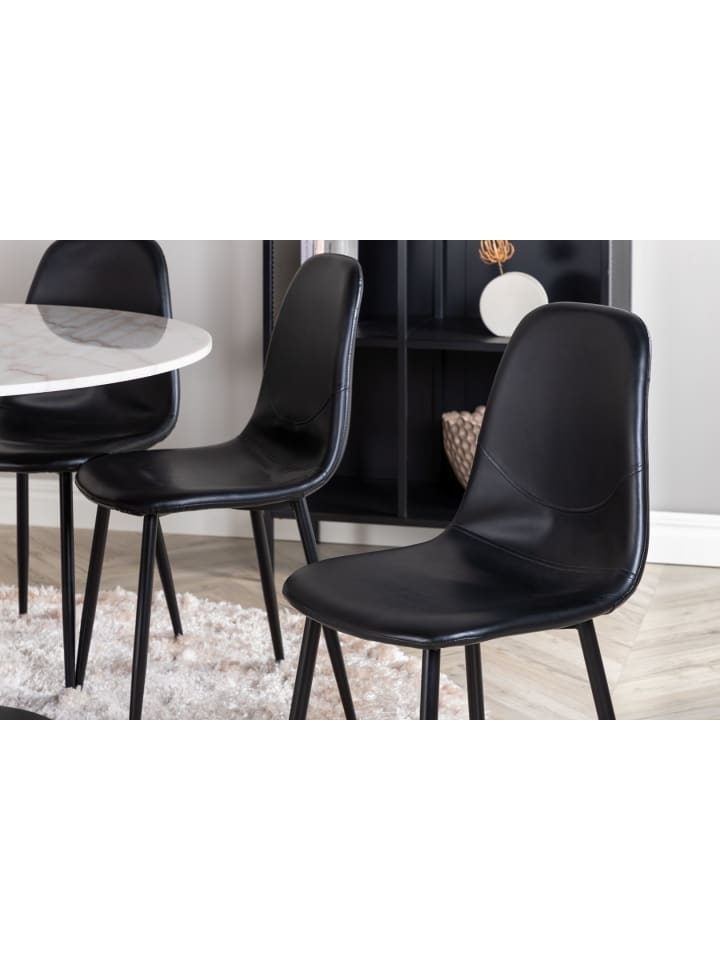 ebuy24 Essgruppe Estelle 77 (7-teilig) Schwarz 106 x 106 cm günstig kaufen onesize