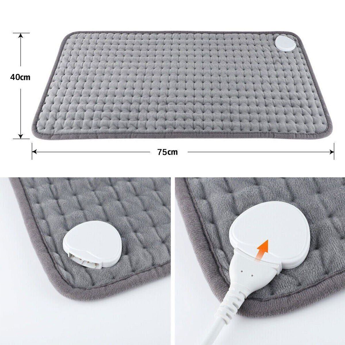 meeteu Heizkissen 40*75cm Heizkissen Wärme mit Abschaltautomatik, Elektrisch Pad Heizmatte, Heizdecke, Elektrische Wärmekissen