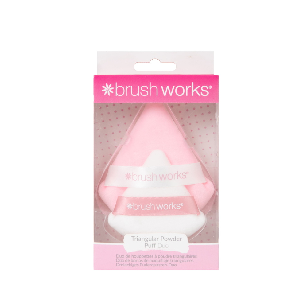 Brushworks Duo éponges poudres triangulaires Eponge maquillage