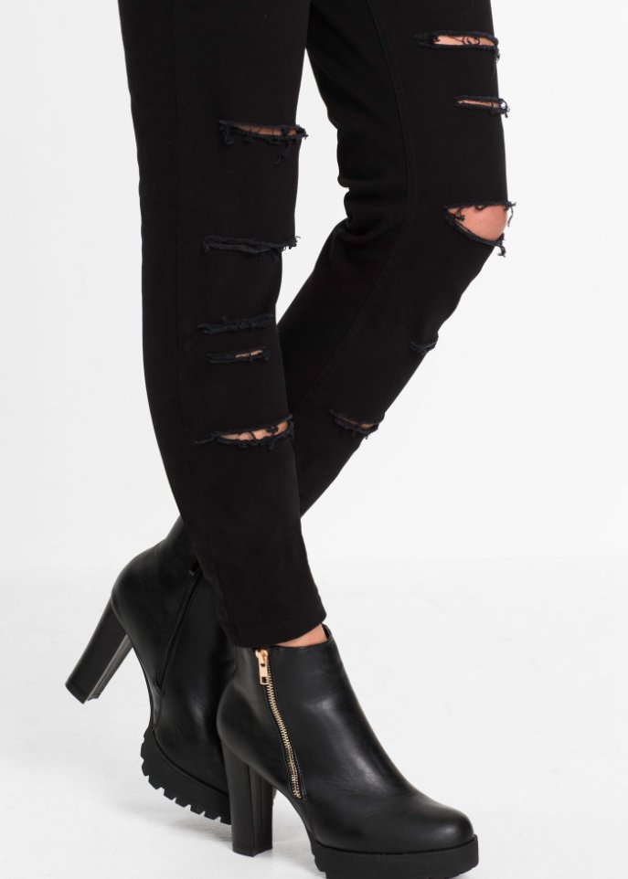 High Waist Skinny mit Destroyed-Effekt