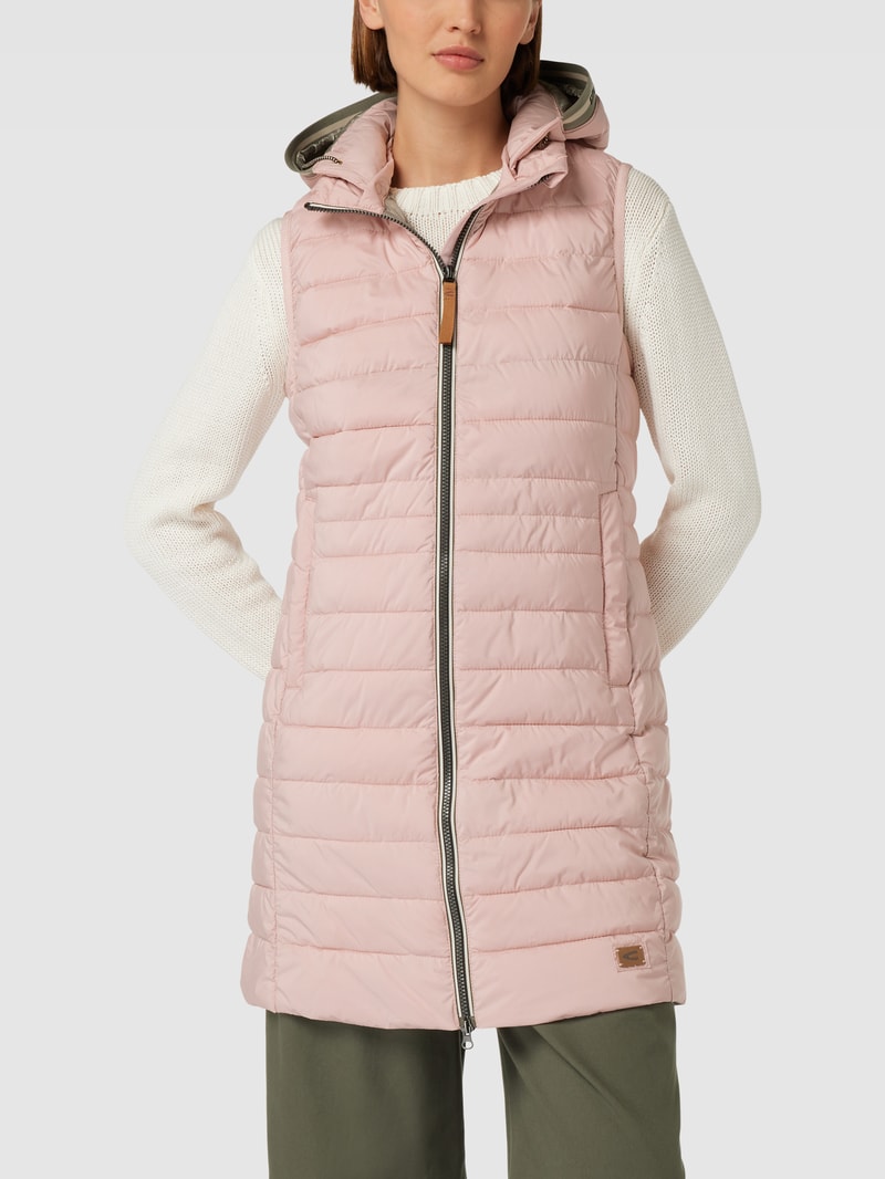 Weste mit Label-Details in rosé