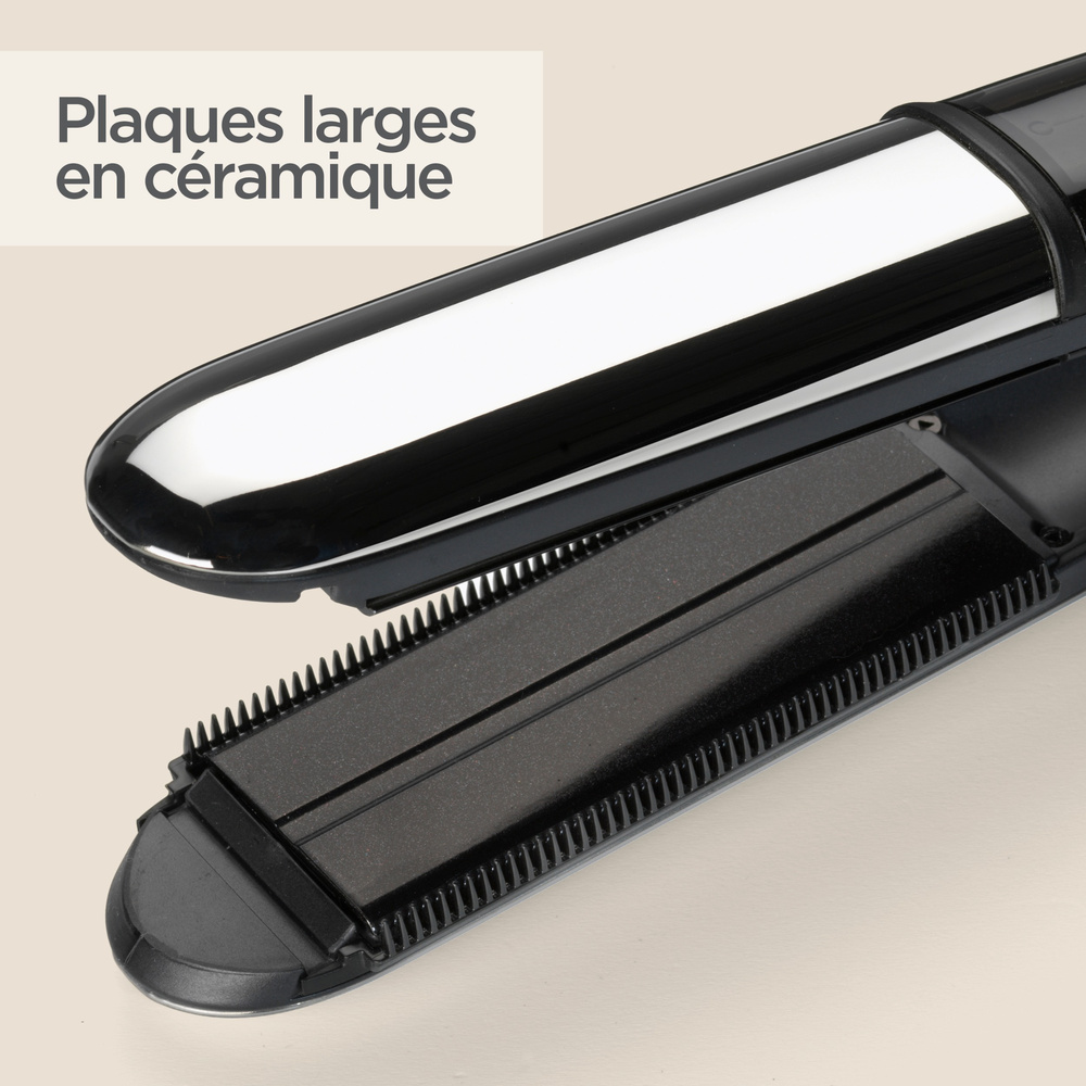 babyliss BaByliss  - ST496E - Lisseur vapeur Steam Shine avec Technologie Brillance LISSEUR
