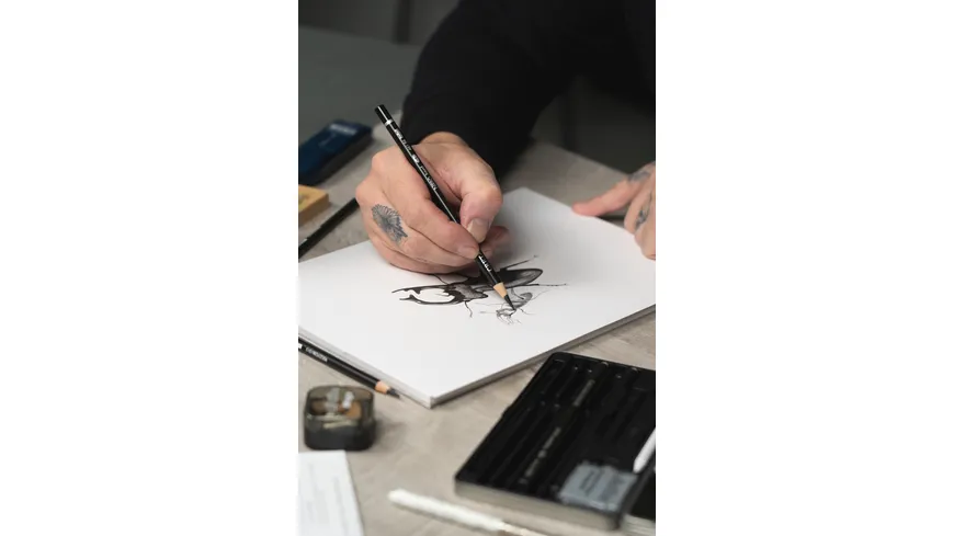 CRETACOLOR Deep black Drawing Set