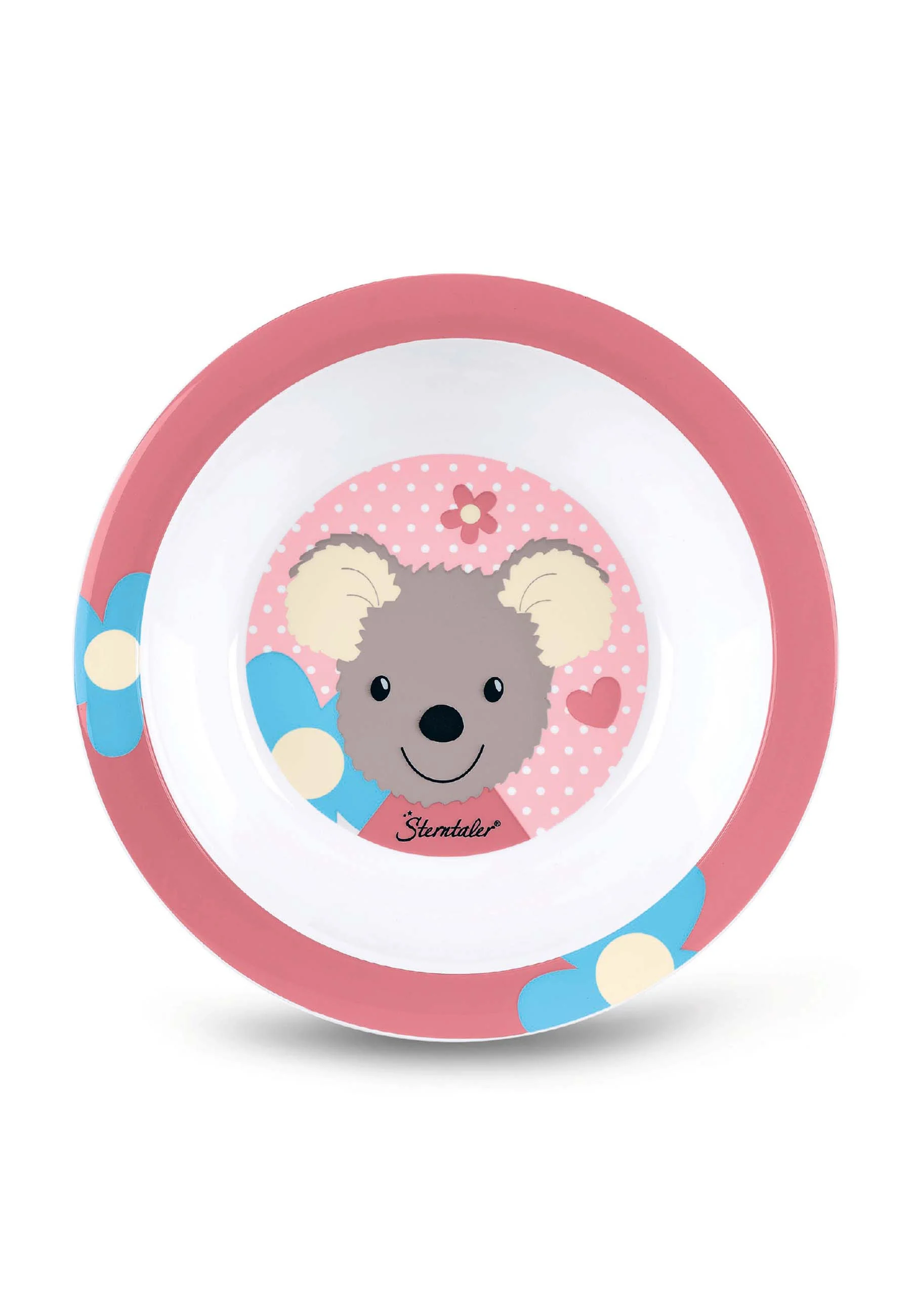 Schale Maus Mabel in Rosa, rutschfeste Unterseite